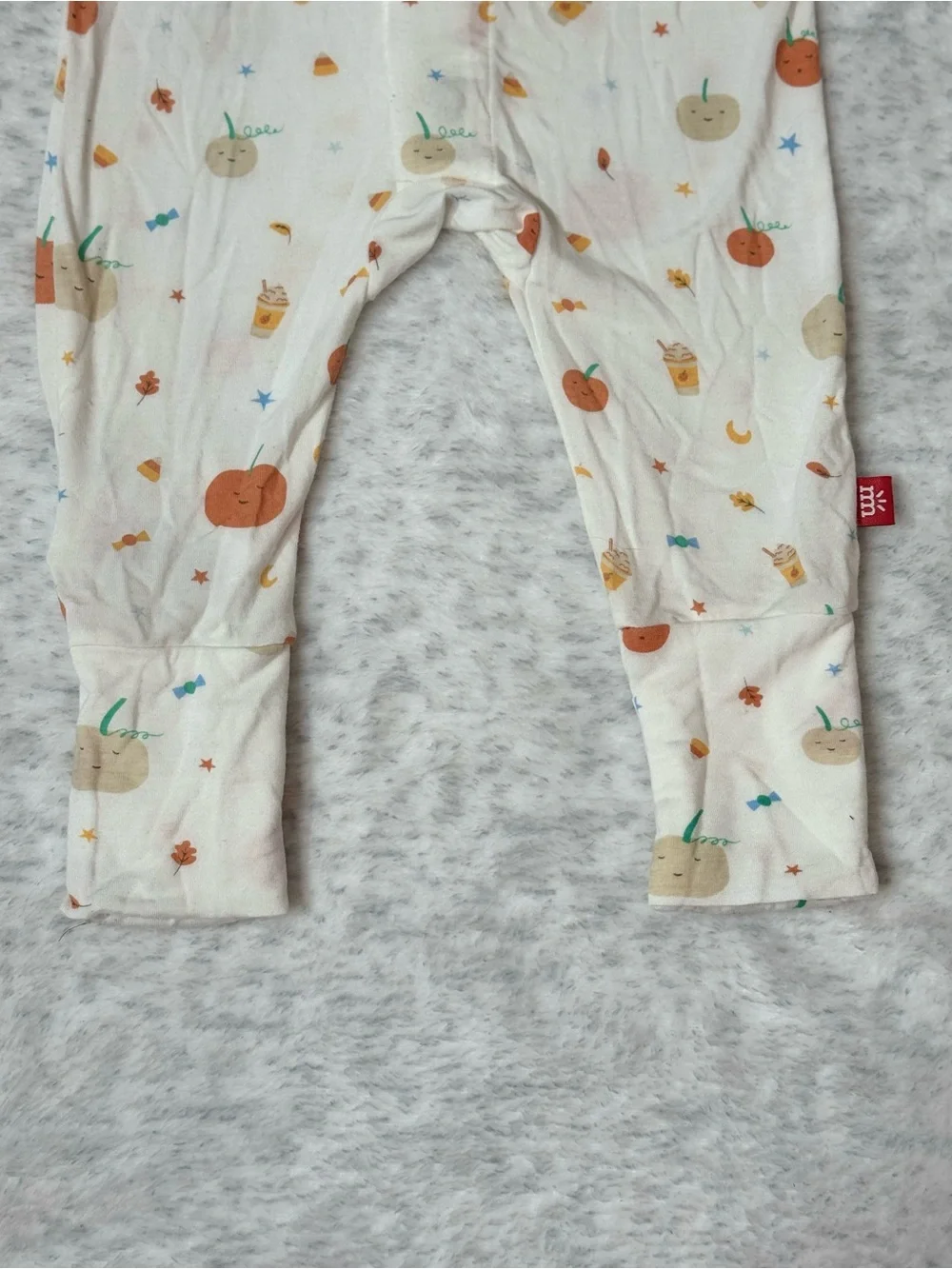 Magnetic Me Pumpkin Fall Footless Sleeper 3-6M Baby Modal Cream Pumpkin Spice